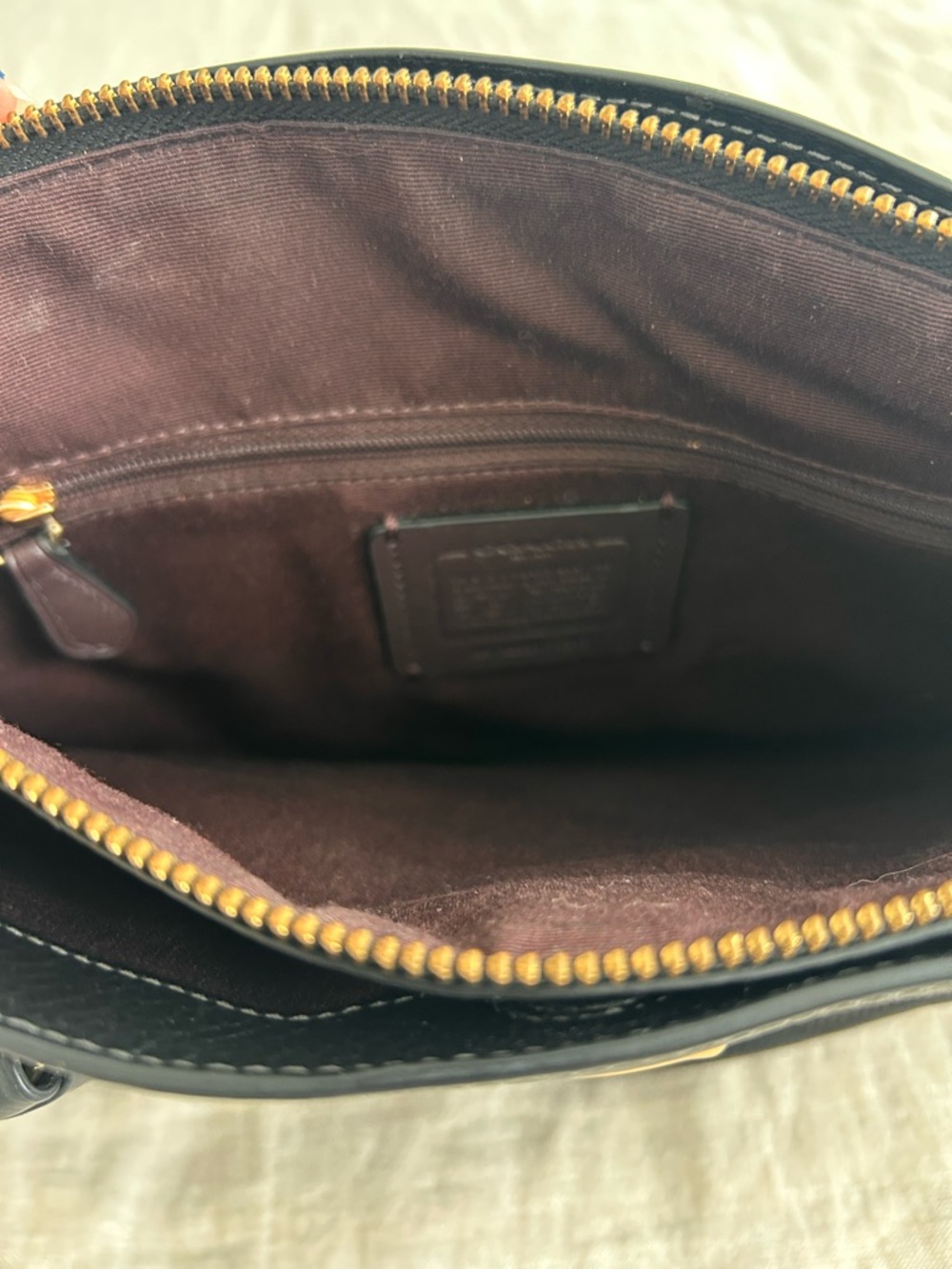 Coach Leather Remi Satchel with Gold Hardware Accent - Picture 3 of 3